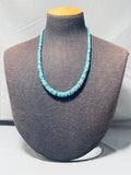 Native American Eye Catching Santo Domingo Spiderweb Turquoise Sterling Silver Necklace-Nativo Arts