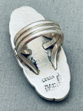 Important Ben Begaye Vintage Native American Navajo Shell Sterling Silver Ring-Nativo Arts