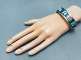 6.5 Inch Wrist Important Vintage Native American Navajo Abraham Begay Sterling Silver Bracelet-Nativo Arts