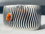 Ocean Waves And Coral Native American Navajo Sterling Silver Bracelet Cuff-Nativo Arts