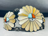 One Of The Most Beautiful Vintage Native American Zuni Inlay Sterling Silver Bracelet-Nativo Arts