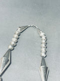 Gasp! Very Unique Cone Vintage Native American Navajo Sterling Silver Necklace Old-Nativo Arts