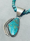 Sensational Vintage Native American Hopi Turquoise Sterling Silver Necklace-Nativo Arts