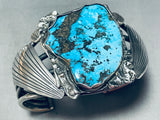 One Of The Best Ever Vintage Native American Navajo Morenci Turquoise Sterling Silver Bracelet-Nativo Arts