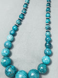 Balls Of Turquoise Vintage Native American Navajo Turquoise Sterling Silver Necklace-Nativo Arts