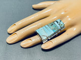 Outstanding Native American Navajo Turquoise Sterling Silver Ring-Nativo Arts