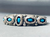 Kathleen Chavez Vintage Native American Navajo Domed Turquoise Sterling Silver Bracelet-Nativo Arts
