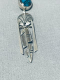 Fabulous Native American Navajo Bisbee Turquoise Sterling Silver Necklace-Nativo Arts