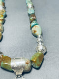 115 Gram Native American Navajo Green Turquoise Sterling Silver Necklace-Nativo Arts