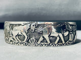 Native American Most Detailed Horse Bracelet! Sterling Silver!-Nativo Arts