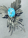 Hand Tooled Flare!! Charlie Johnson Vintage Native American Navajo Sterling Silver Necklace-Nativo Arts
