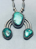 Longer Rare Vintage Native American Navajo Royston Turquoise Sterling Silver Necklace4999.95-Nativo Arts