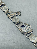 Noahs Ark Highly Detailed Vintage Southwestern Sterling Silver Bracelet-Nativo Arts