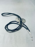 Impressive Native American Navajo Royston Turquoise Sterling Silver Kachina Bolo-Nativo Arts