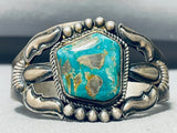 Important Kirk Smith (d) Vintage Native American Navajo Turquoise Sterling Silver Bracelet-Nativo Arts