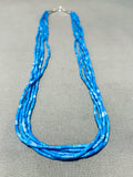 Absolutely Fab!! Native American Navajo Denim Lapis Sterling Silver Necklace-Nativo Arts