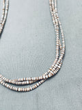 Intricate And Gorgeous Vintage Navajo Heishi Squawtie Necklace Old-Nativo Arts