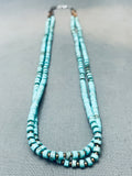 Intricate Vintage Native American Navajo Turquoise Heishi Sterling Silver Necklace-Nativo Arts