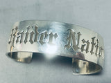 Raiders Nation Vintage Native American Navajo Sterling Silver Handmade Bracelet-Nativo Arts