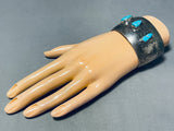 Magnificent Vintage Native American Navajo Morenci Turquoise Sterling Silver Bracelet-Nativo Arts