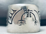 One Of The Best Vintage Native American Hopi Sterling Silver Yei Bracelet-Nativo Arts