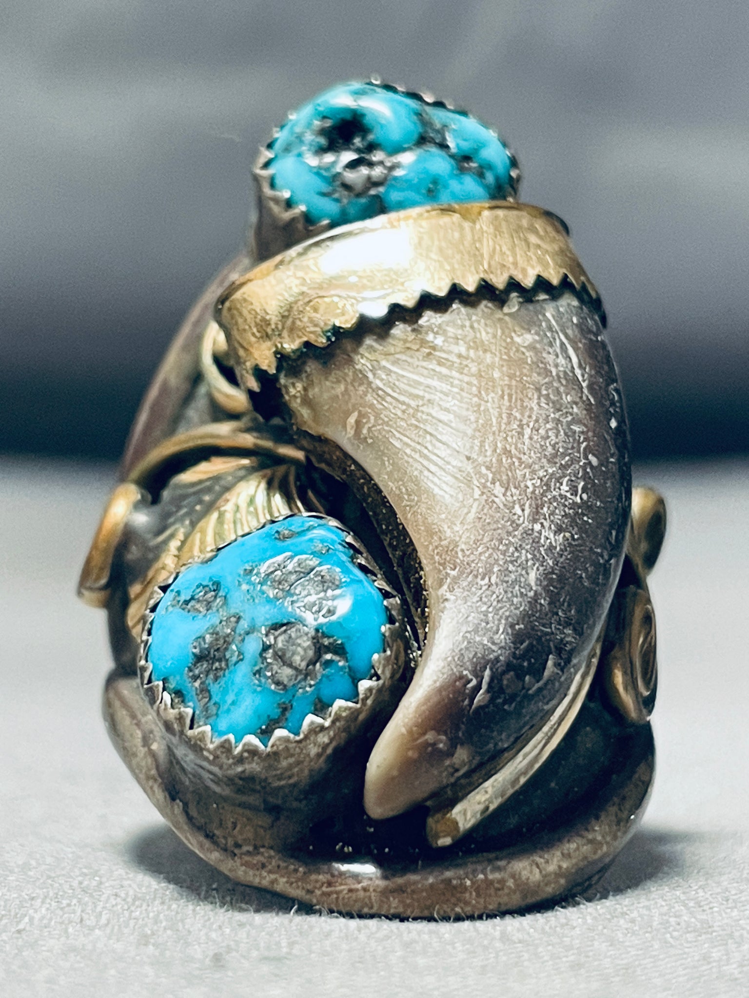 Heavy turquoise 2024 sterling silver ring