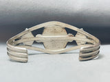 One Of The Best Ever Vintage Native American Navajo Gaspeite Sterling Silver Bracelet-Nativo Arts
