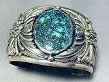 One Of The Best Vintage Native American Navajo Spiderweb Turquoise Sterling Silver Bracelet-Nativo Arts
