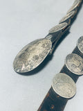 Astounding Vintage Native American Navajo Sterling Silver And Coins Concho-Nativo Arts