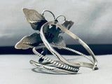 Vince John Platero Vintage Native American Navajo Sterling Silver Butterfly Bracelet!-Nativo Arts