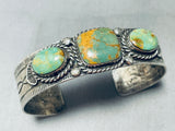 Unique Vintage Native American Navajo Royston Turquoise Sterling Silver Bracelet-Nativo Arts