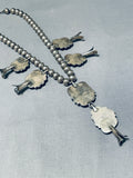 Particularly Rare Vintage Native American Navajo Damale Turquoise Sterling Silver Necklace-Nativo Arts