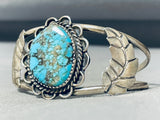 Exceptional Vintage Native American Navajo Spiderweb Turquoise Sterling Silver Bracelet-Nativo Arts