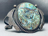 One Of The Best Ever Vintage Native American Navajo Abalone Sterling Silver Bracelet-Nativo Arts