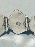 Crazy Silver Work!! Vintage Southwest Sterling Silver Clasp Bracelet-Nativo Arts