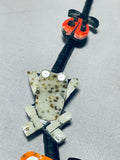 Dropdead Fab Santo Domingo Frog Bug Inlay Sterling Silver Necklace-Nativo Arts