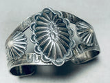 One Of The Earliest Concho Vintage Native American Navajo Sterling Silver Bracelet-Nativo Arts