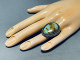 One Of The Best Vintage Native American Navajo Huge Royston Turquoise Sterling Silver Ring-Nativo Arts