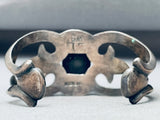 Best Vintage Native American Navajo Wil Begay Spiderweb Turquoise Sterling Silver Bracelet-Nativo Arts