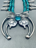 Butterfly Love Native American Navajo Turquoise Sterling Silver Necklace-Nativo Arts