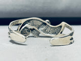 Eagle Has Landed Vintage Native American Kewa Turquoise Sterling Silver Bracelet-Nativo Arts