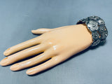 The Most Unique Native American Navajo Flower Sterling Silver Bracelet Cuff-Nativo Arts