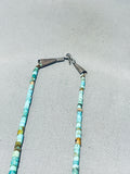 Native American Super Duper Old Vintage Santo Domingo Turquoise Heishi Sterling Silver Necklace-Nativo Arts