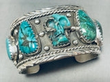 125 Gram Vintage Turquoise Skull Sterling Silver Bracelet Cuff-Nativo Arts