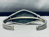 Viv Barbone!! Vintage Native American Navajo Carico Lake Turquoise Sterling Silver Bracelet-Nativo Arts