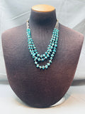 Incredible Vintage Navajo Nugget Turquoise Heishi Sterling Silver Necklace-Nativo Arts