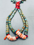 One Of The Best Vintage Santo Domingo Green Turquoise Jacla Necklace Old-Nativo Arts