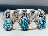Very Are Blue Jay Turquoise! Vintage Native American Navajo Sterling Silver Bracelet-Nativo Arts