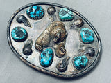 Heavy Vintage 108 Grams Bear Sterling Silver Bear Buckle Old-Nativo Arts