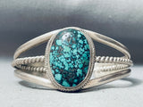 Crazy Spiderweb!! Vintage Native American Navajo Turquoise Sterling Silver Bracelet-Nativo Arts